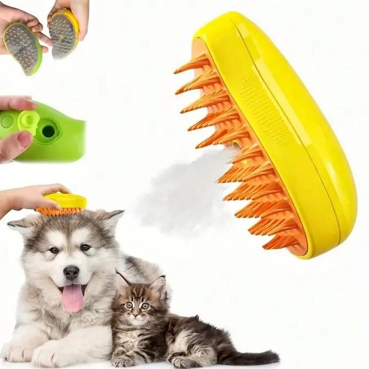 Cepillo De Vapor Para Gatos Y Perros 3 En 1