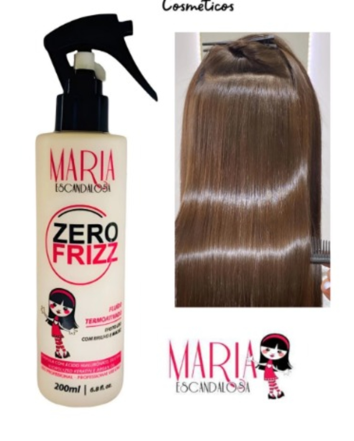 Spray Alisador Zero Frizz Maria Escandalosa 200ml