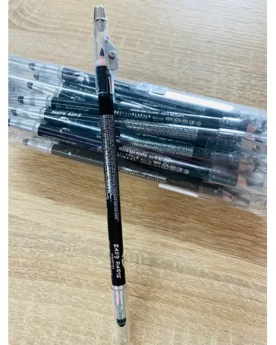 DELINEADOR NEGRO CON SACAPUNTAS Y ESFUMADOR