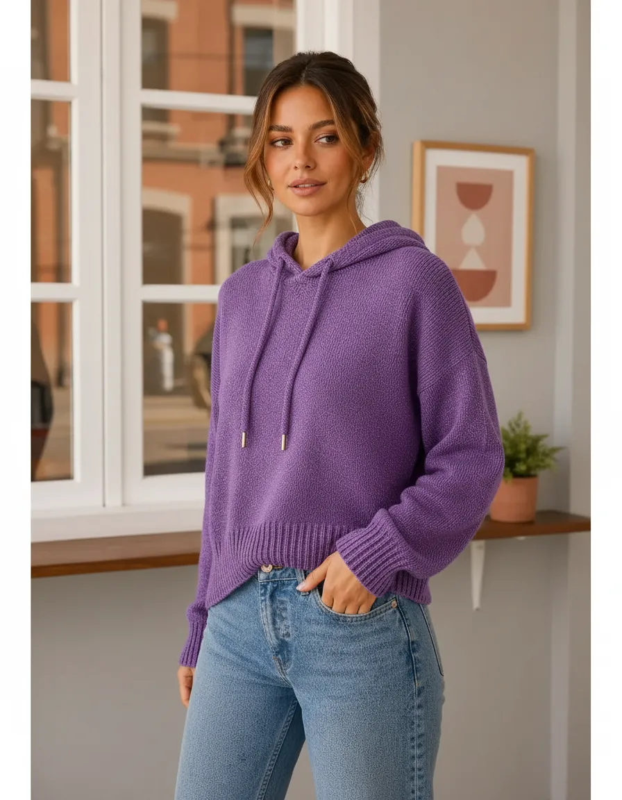 Sweater tejido  capucha