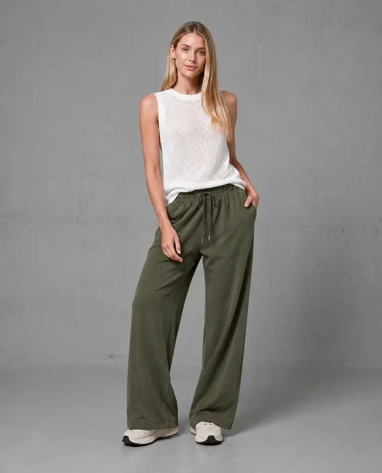 Pantalón deportivo en rayón sin felpa