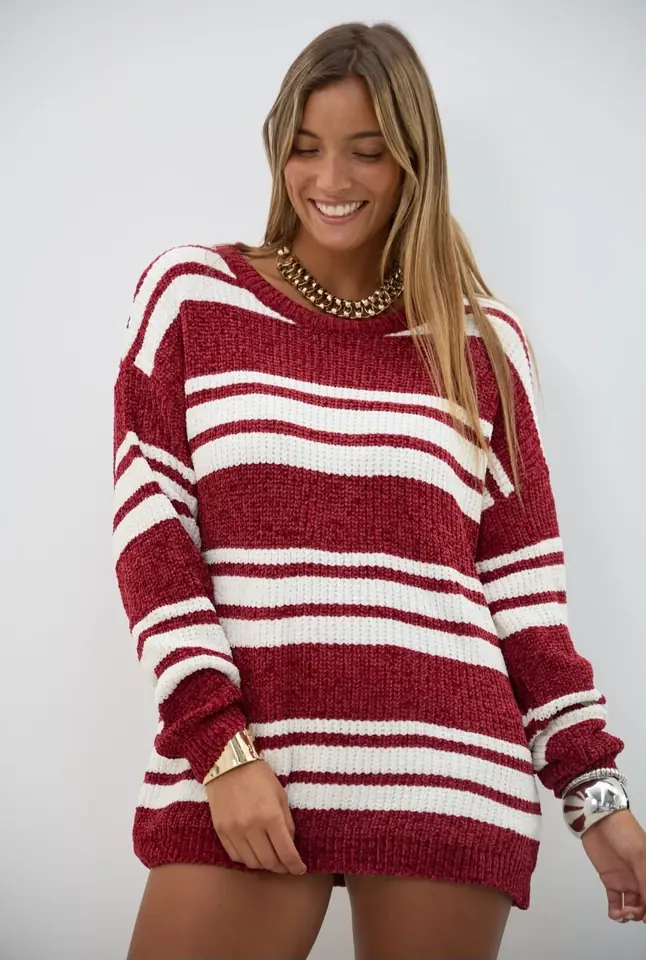 Sweater y polerones  oversize en chenille