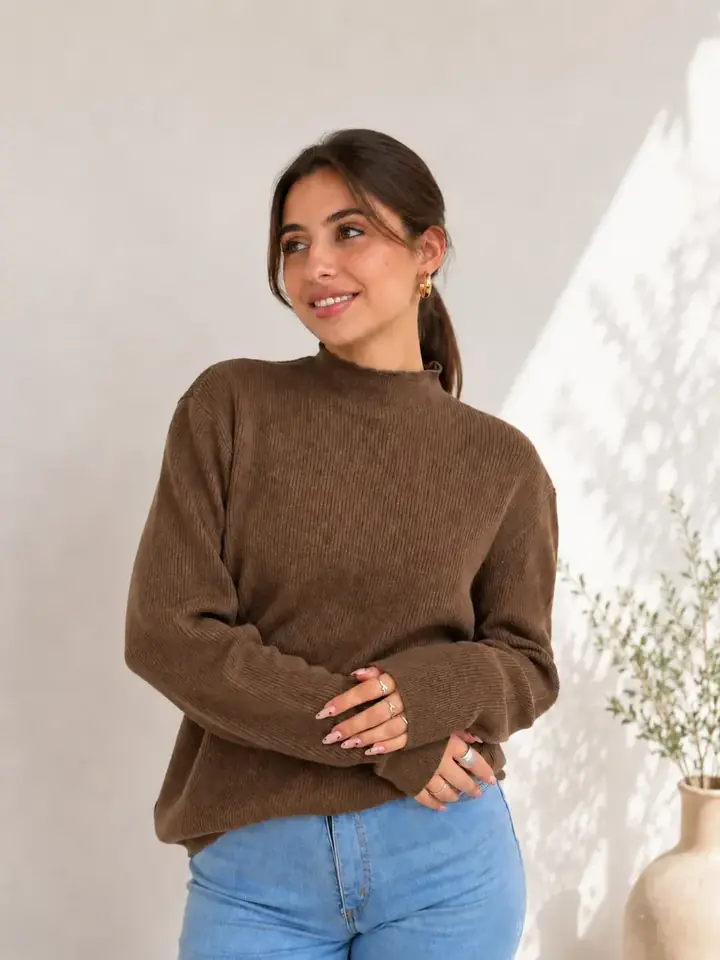 Sweater media polera