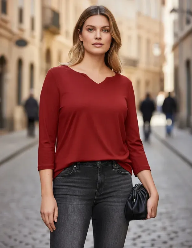 Remera escote corazón