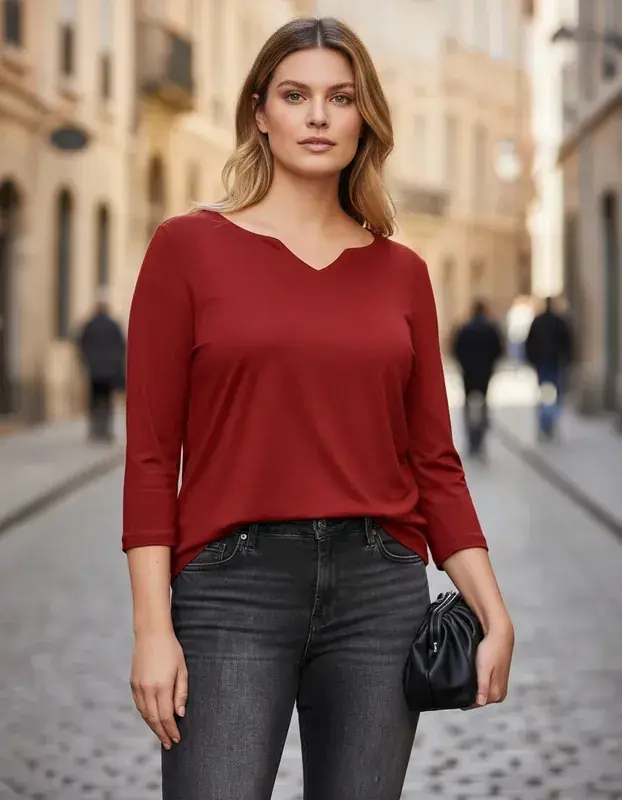 Remera escote corazón