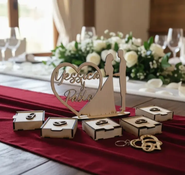 Centro de mesa boda Nombres