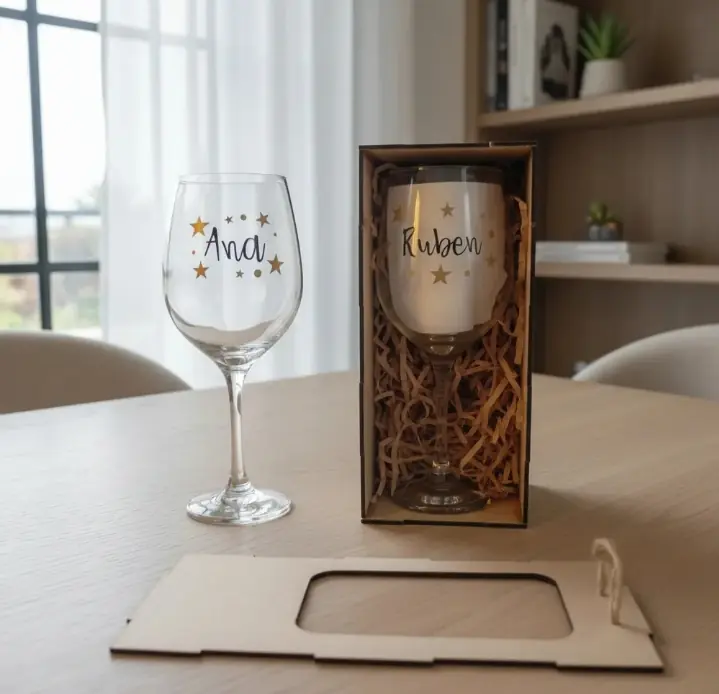 Copa personalizada con caja
