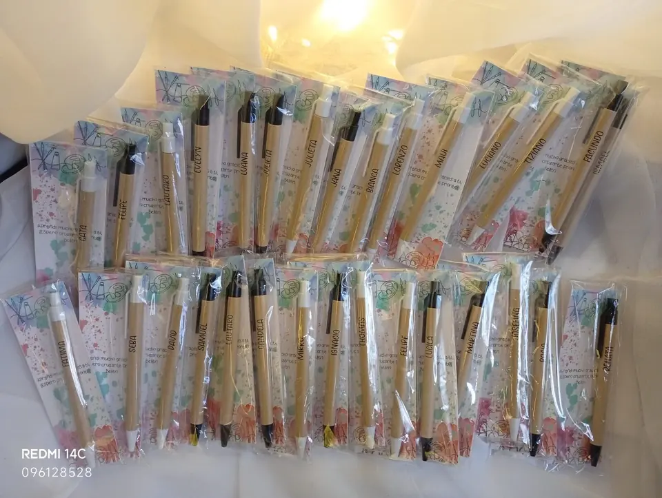 Eco lapiceras con tarjeta x 20 unidades