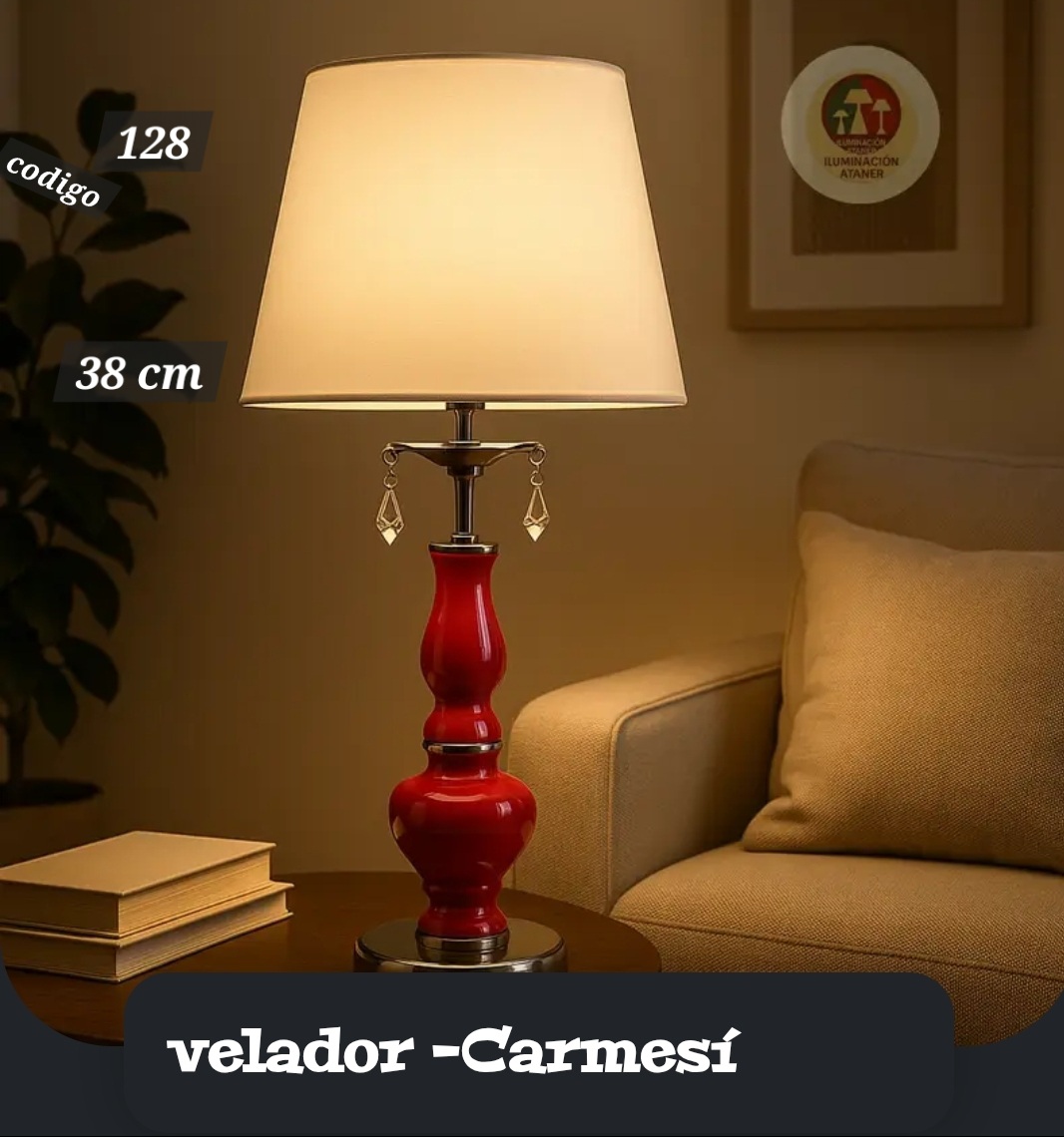 velador -Carmesí