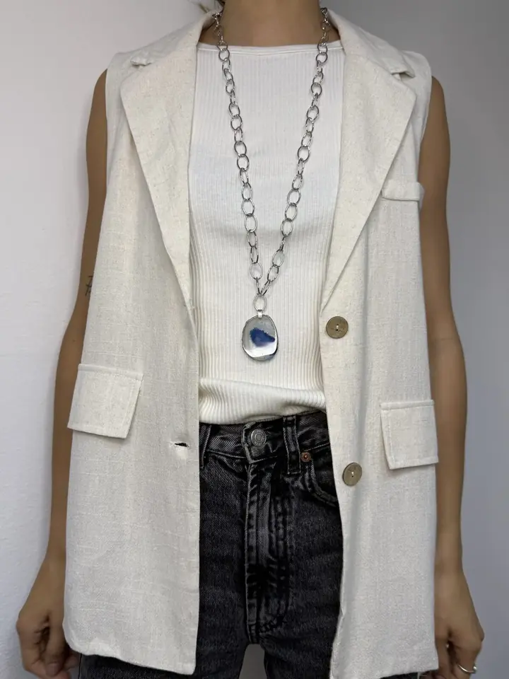 Collar piedra celeste