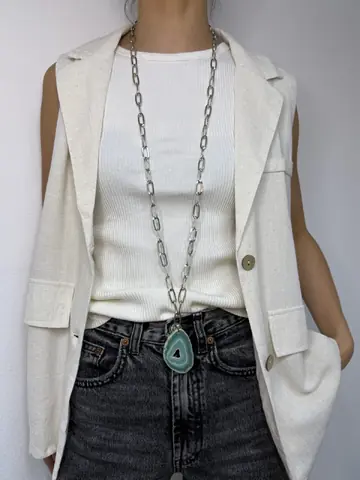 Collar piedra verde