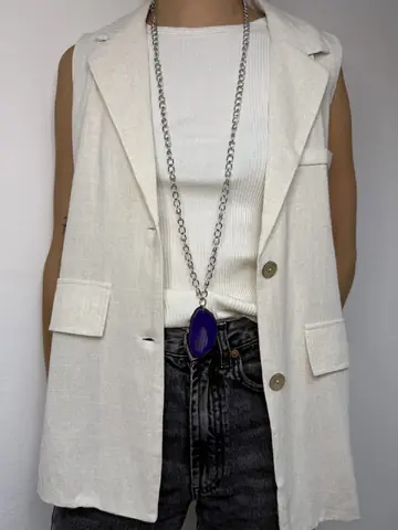 Collar piedra violeta