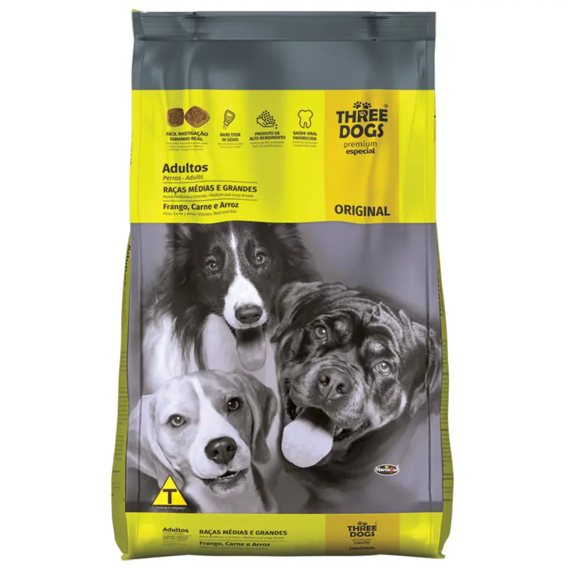 Three dogs familia original adulto med/gdes 20+2 kg