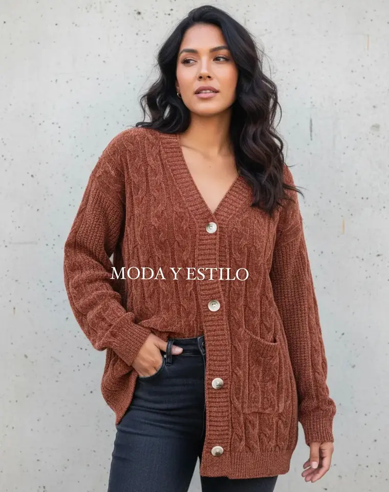 Saco de Chenille con Botones