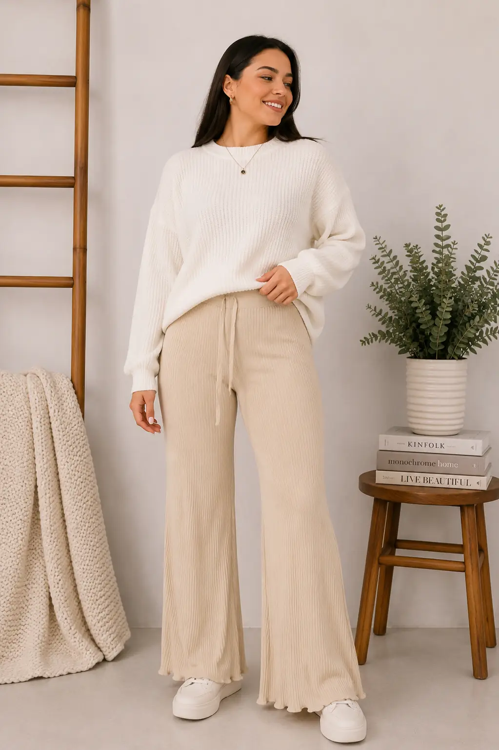 Pantalon Tejido Wid Leg