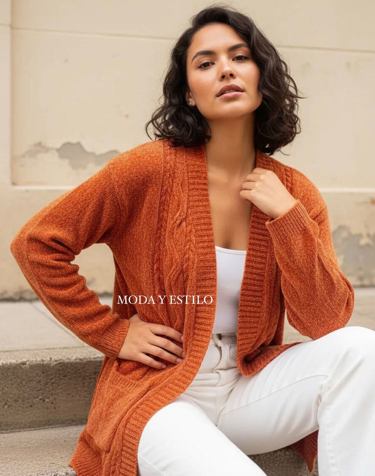 Saco Liso Chenille, sin Botones