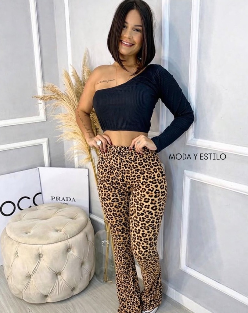 Calza Semi Oxford Animal Print