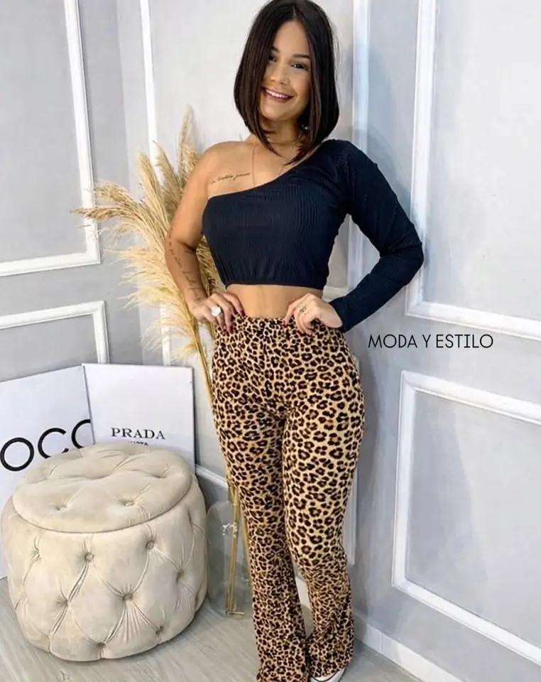 Calza Semi Oxford Animal Print