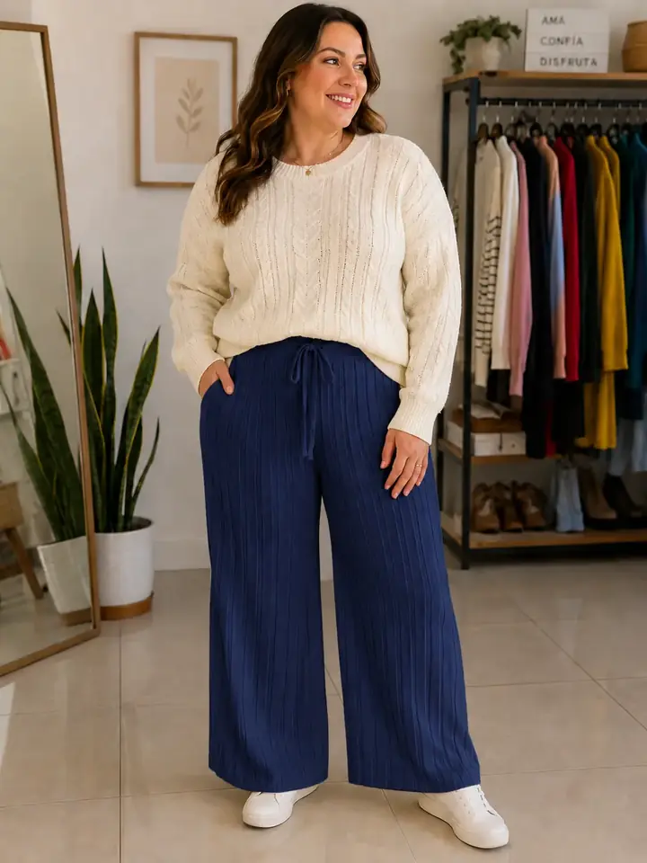 Pantalon Tejido Ancho