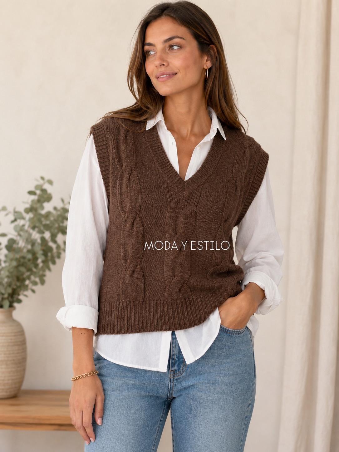 Chaleco  de Lana Escote V