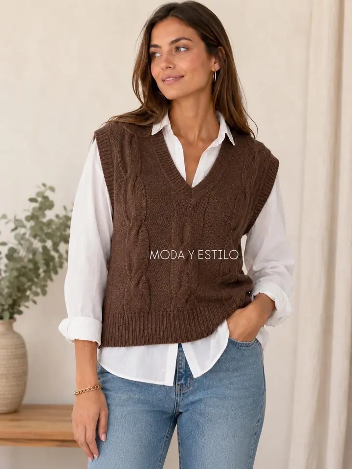 Chaleco  de Lana Escote V