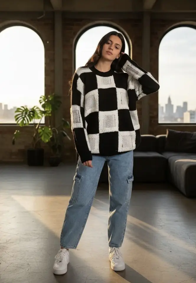 Buzo Oversize Cuadrados