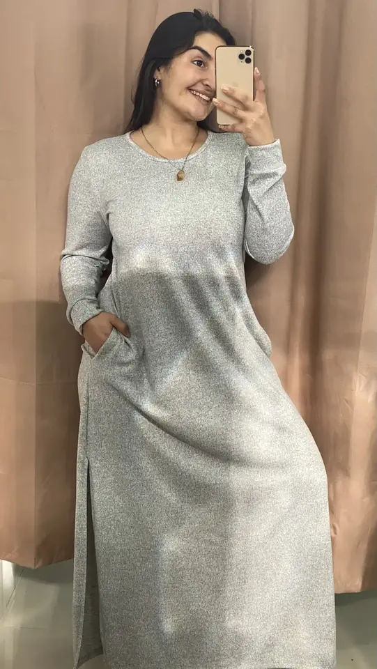 Vestido en Lanilla Largo