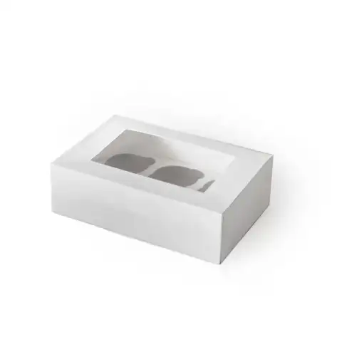 Caja para 6 Cupcakes Blanca