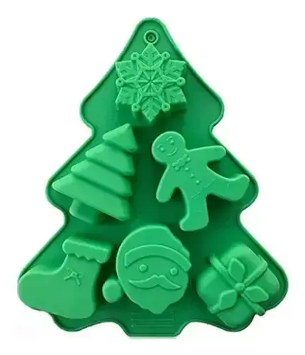 Molde silicona Navidad x 6 cavidades