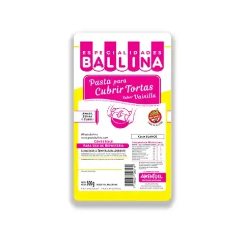 Pasta para Cubrir Tortas Ballina 500gr