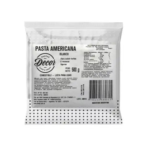 Pasta Americana Blanca Decor 500gr