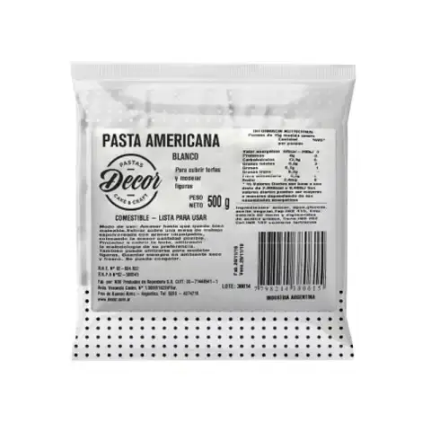 Pasta Americana Blanca Decor 500gr