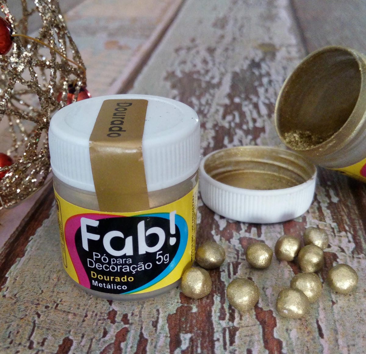 Polvo Matizador Dorado Metálico Fab