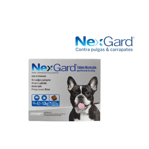 Nexgard 4 a 10 Kg  3 Comprimidos