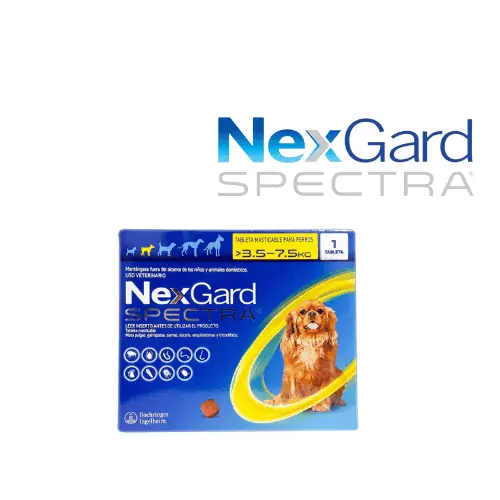 Nexgard Spectra 3.6 a 7.5 Kg  Caja x Comprimidos