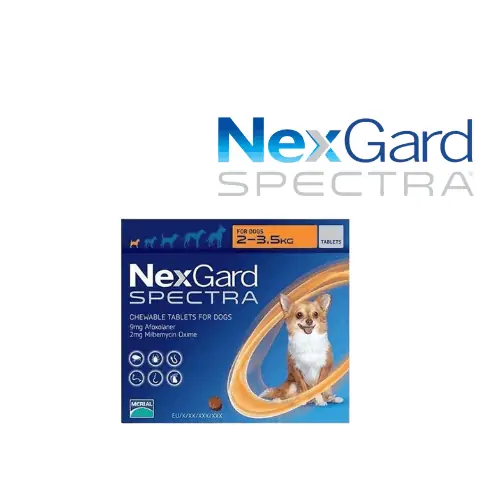 Nexgard Spectra  2 a 3.5 Kg  Caja x 3 Comprimidos