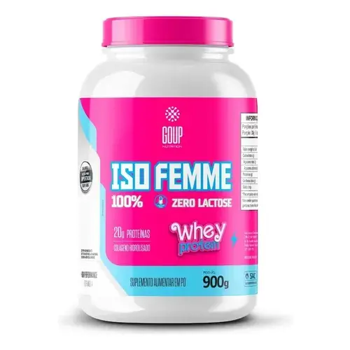 Iso Femme 100% Zero Lactose Whey Protein 900g FRUTILLA
