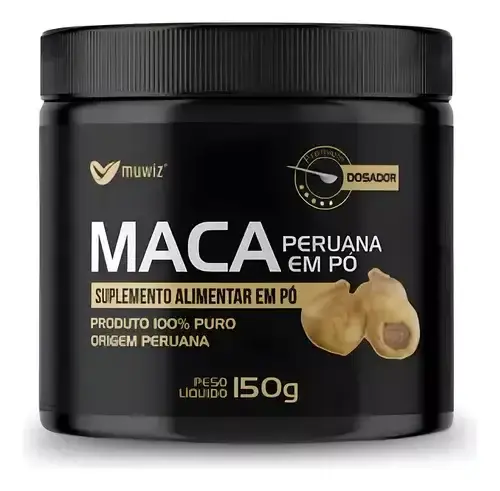 Maca Peruana en Polvo Muwiz 150g 100% Pura - Sabor de Rápida Absorción Sin sabor
