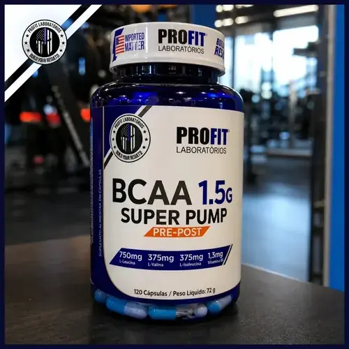 BCAA Super Pump Profit Labs 1.5g 120 Cápsulas