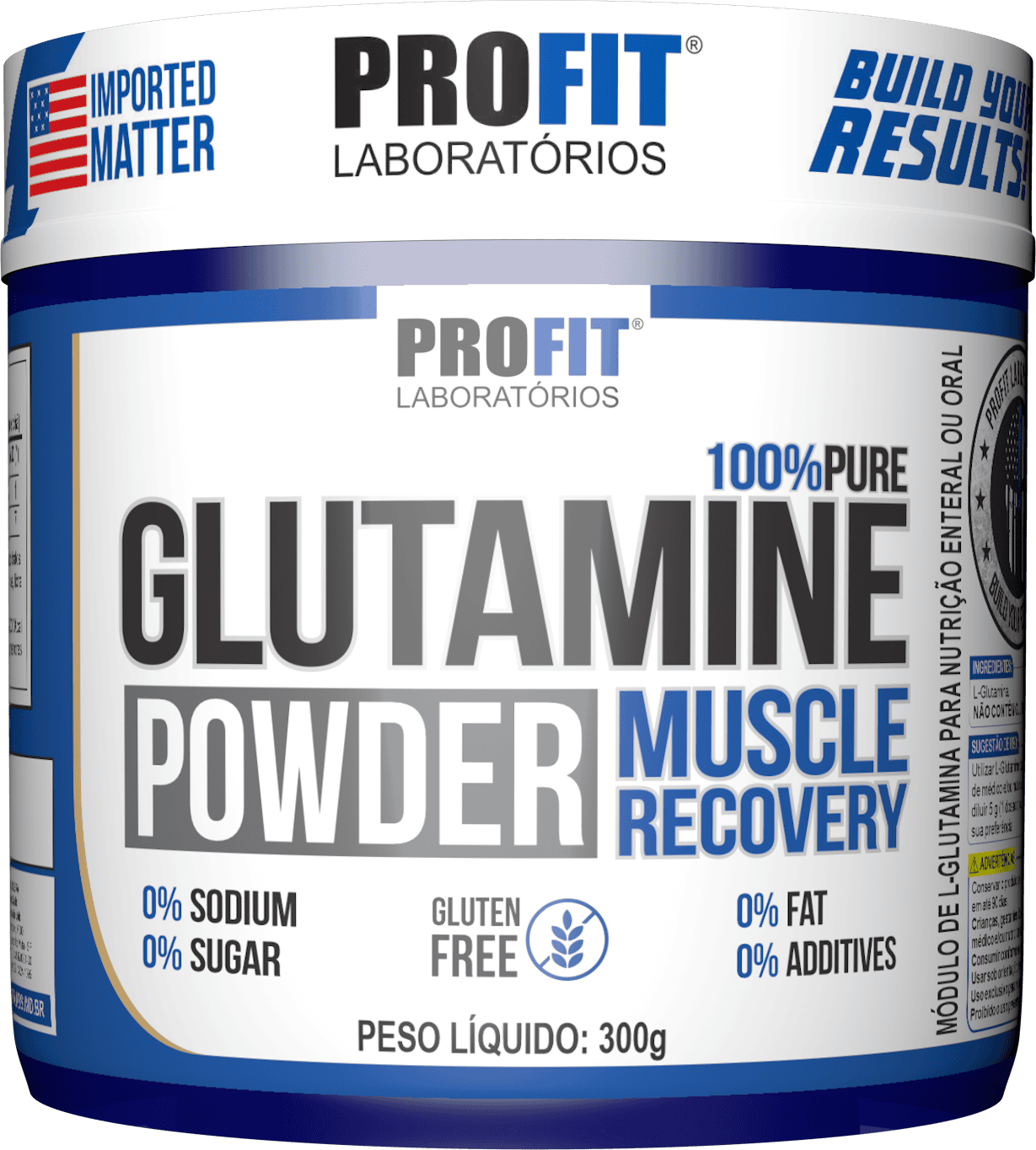 GLUTAMINA 100% PURA 300g profit-labs