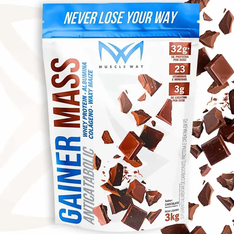 MASS GAINER MUSCLEWAY 3kg CHOCOLATE