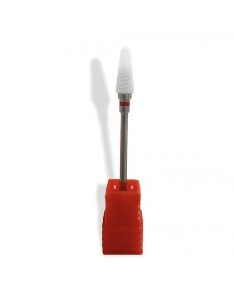 Fresa de cerámica - Gramaje ROJO - Cono punta redonda/zanahoria - (retiro)