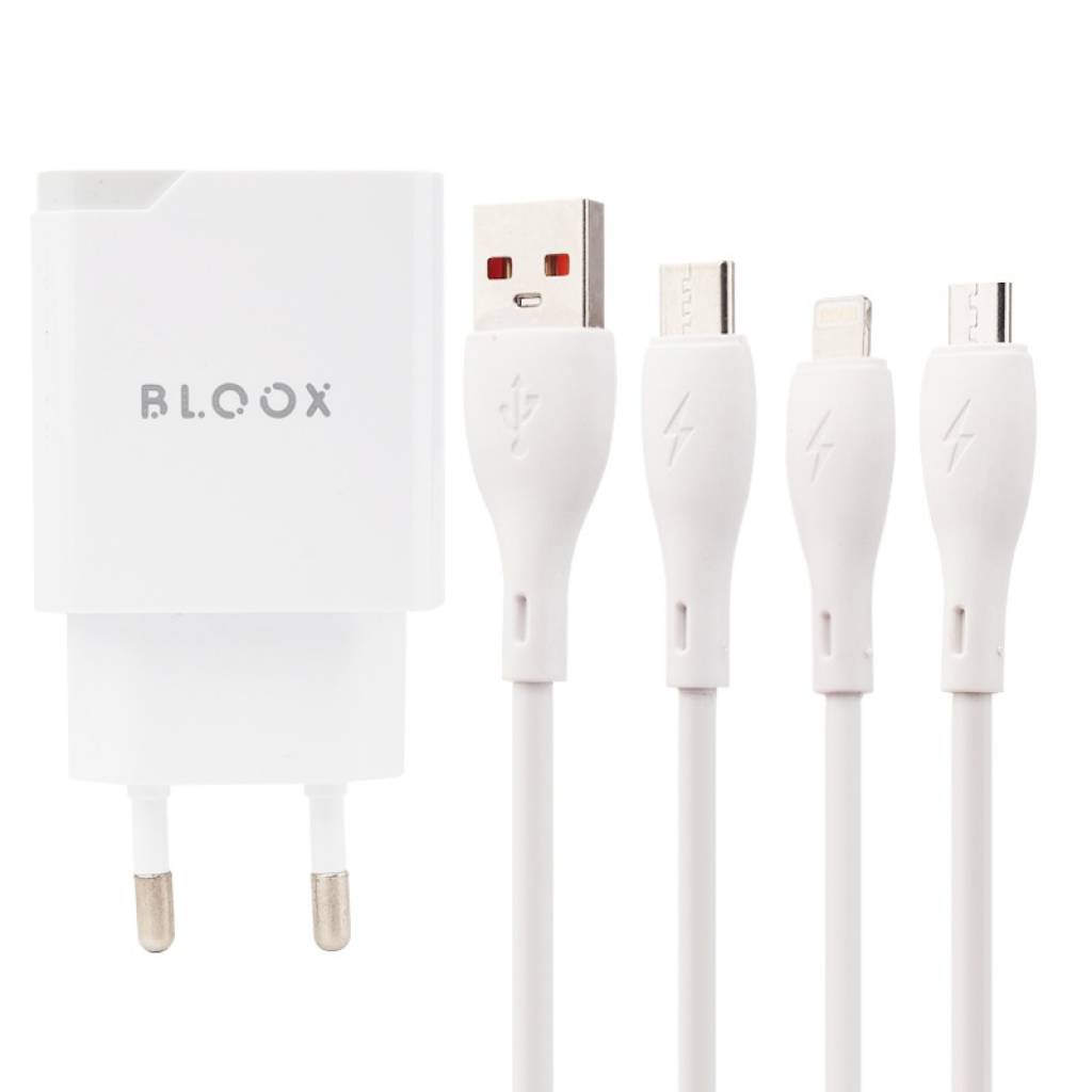 Cargador BLOOX 2 USB 3. 1A + Cable Lightning (BL-TCA-L4)