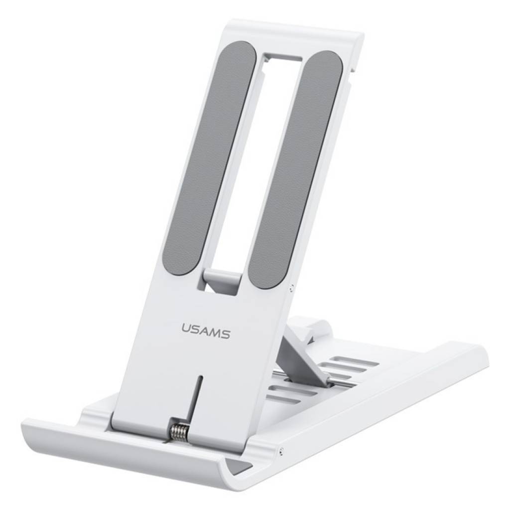 Soporte Teléfono Tablet Plegable con Resorte Blanco ZJ070 USAMS