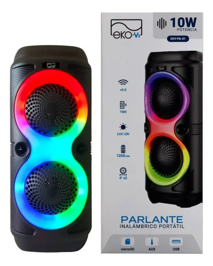 Parlante inalámbrico eko vr 10w