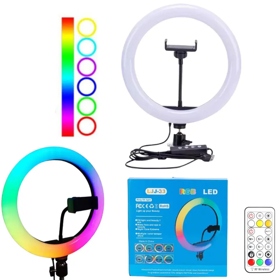Aro de luz led rgb 32