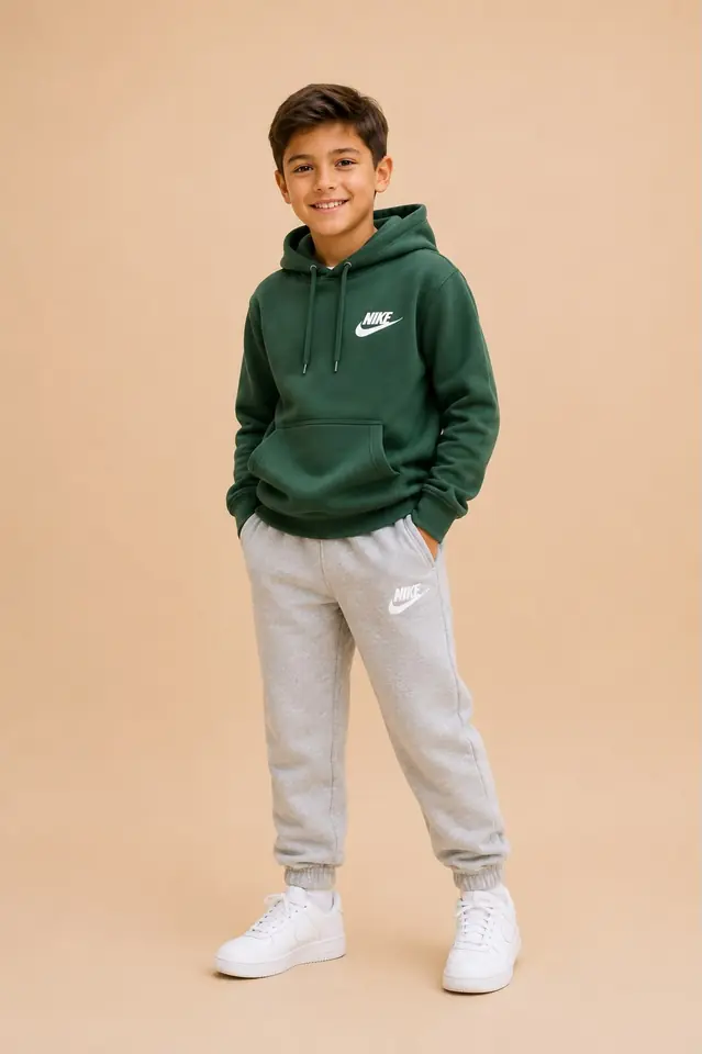 Conjunto Deportivo Infantil Verde & Gris