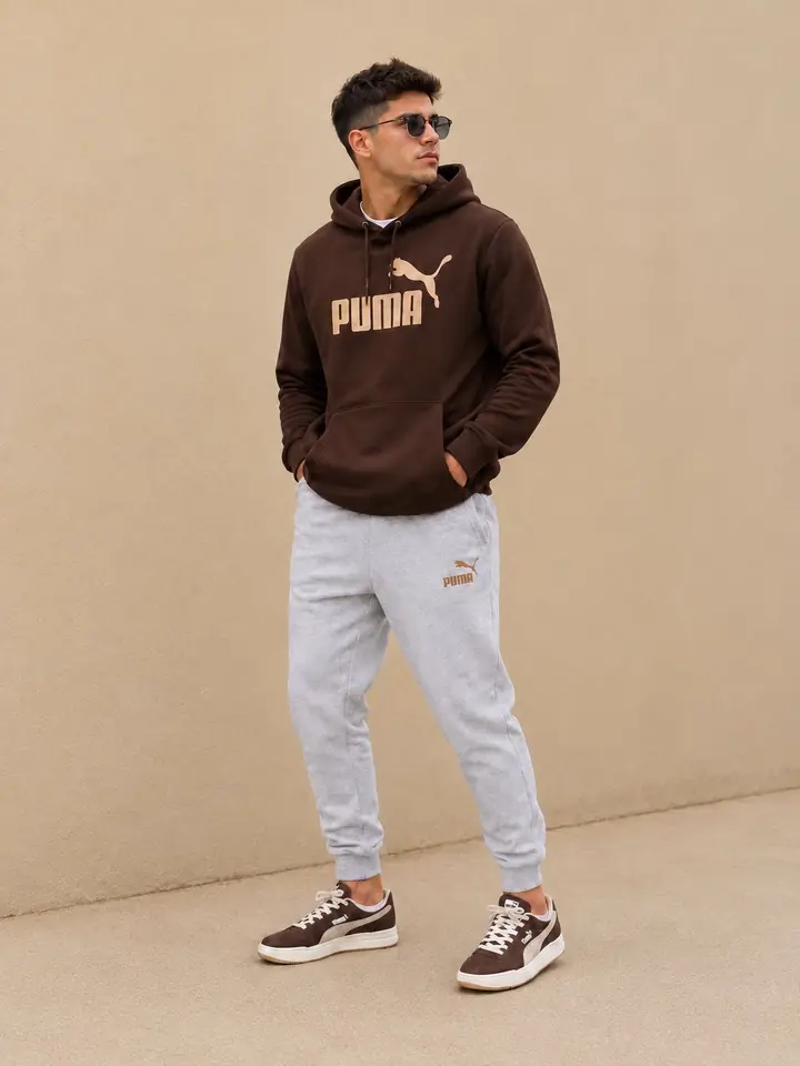 Conjunto Deportivo chocolate & gris