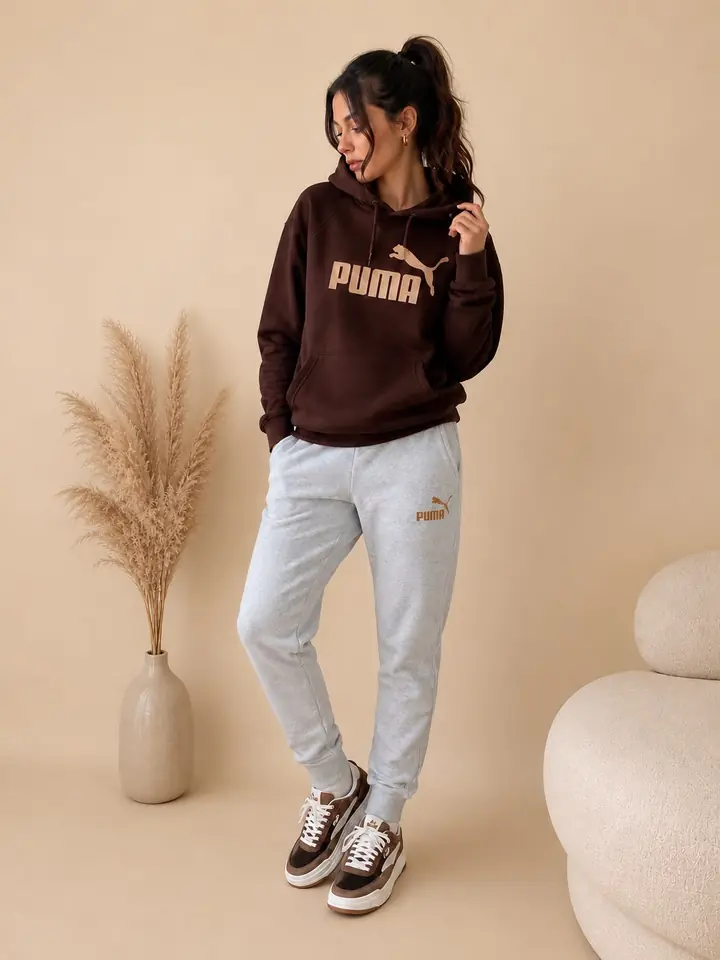 Conjunto Deportivo Chocolate & Gris Melange