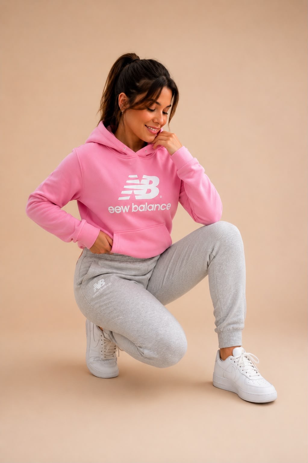 Conjunto Deportivo Rosa & Gris Melange
